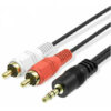 CABLE 2RCA MACHO - P2 ESTEREO AZUL 1.8 MTS