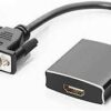 CONVERSOR VGA MACHO - HDMI HEMBRA