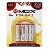 PILA RECARGABLE MOX MOB4AA23 2300MAH AA 4 UNID