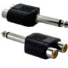 PLUG ADAPTADOR 2RCA-P10 MONO