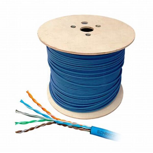 CABLE UTP INTERNO NORPHEL 4*24 AWG CAT-6 100% COBRE AZUL