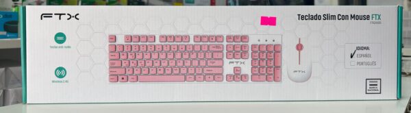 TECLADO USB FTX FTXGK600 - BCO-ROSA - ESPAÑOL