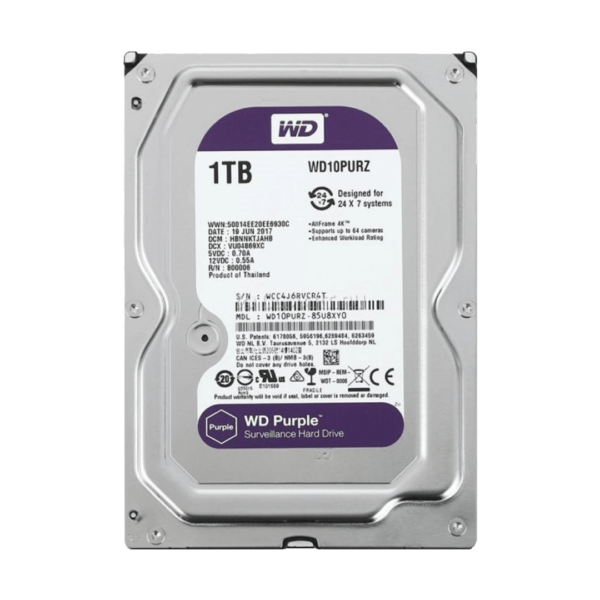 DISCO WESTERN DIGITAL PURPLE 1TB