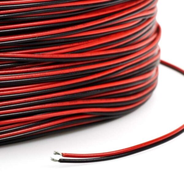 CABLE CORDON 2X0,75 POLARIZADO NEGRO CON ROJO - Imagen 2