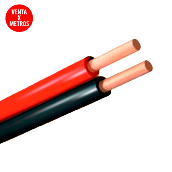 CABLE ELECTRICO 2X0.5 MM NEGRO-ROJO - Imagen 2