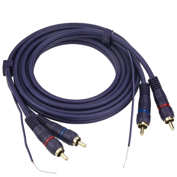 CABLE  RCA 2X2 4MM C- CABLE TIERRA 5MT - Imagen 2