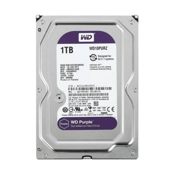 DISCO WESTERN DIGITAL PURPLE 1TB - Imagen 2