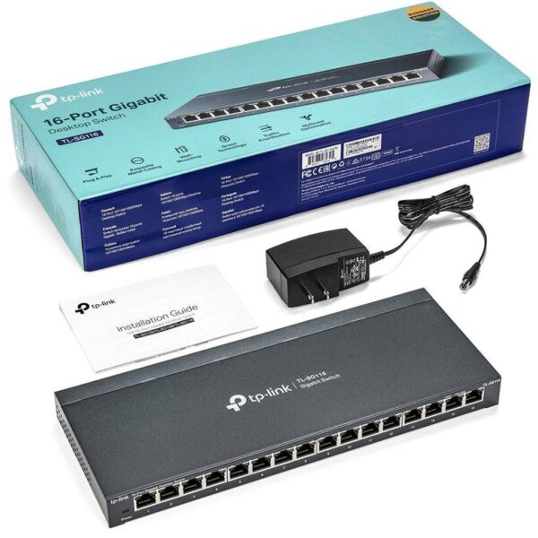 HUB 16 PUERTOS TP-LINK TL-SG1016  SWITCH - Imagen 2