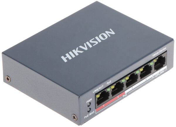 SWITCH HIKVISION 4 PUERTO10-100M POE DS-3E0105P-EM