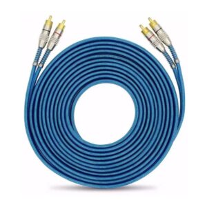 CABLE 2RCA MACHO - P2 ESTEREO AZUL 5 MTS