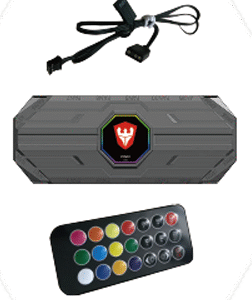 CONTROLADOR RGB SATE ACB-71 ARGB BLACK
