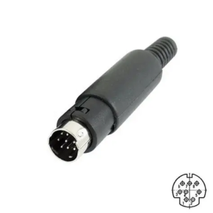 MINI CONECTOR DIN MACHO DE 8 PINES