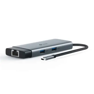 HUB USB-C TROVE 6 E 1  LAN-2TIPOC-2USB-HDTV
